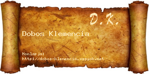 Dobos Klemencia névjegykártya